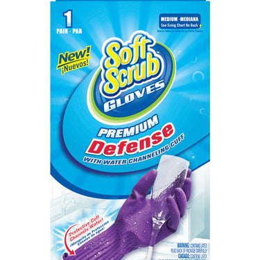 Soft Scrub Rubber Cleaning Gloves M Purple 1 pair