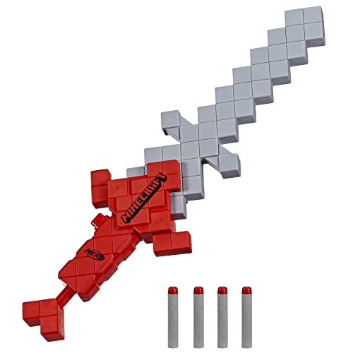 Nerf Minecraft Heartstealer Sword 4 Nerf Elite Foam Darts Foam Blade Dart Blaster