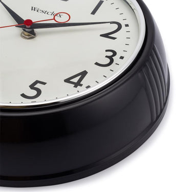 Westclox 9.75 in. L X 9 in. W Indoor Modern Analog Wall Clock Glass/Plastic Black