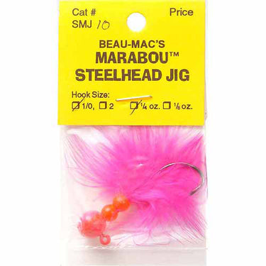 Beau Mac 1/4oz Steelhead Jig Double Bead Jig (Hot Pink)