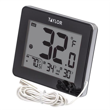 Taylor Digital Thermometer Plastic Black 3.15 in.