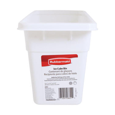 Rubbermaid White Plastic Ice Cube Bin