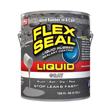Flex Seal Gray Liquid Rubber Sealant Coating 128 fl. oz.