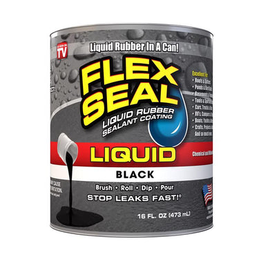 Flex Seal Black Liquid Rubber Sealant Coating 16 fl. oz.