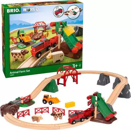 Load image into Gallery viewer, BRIO World Train Set Animal Farm Set
