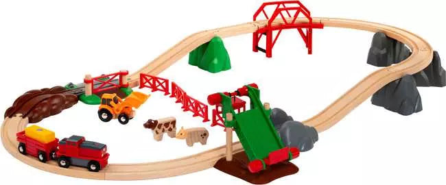 Load image into Gallery viewer, BRIO World Train Set Animal Farm Set
