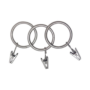 Kenney Antique Pewter Silver Modern/Contemporary Clip Ring 1 1/4 in. L