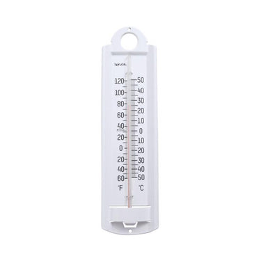 Taylor Tube Thermometer Aluminum White 8.86 in.