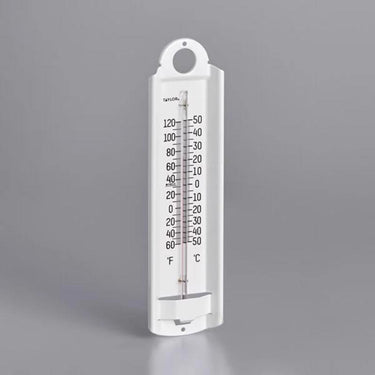 Taylor Tube Thermometer Aluminum White 8.86 in.