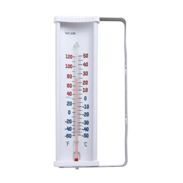 Taylor Tube Thermometer Plastic White 8.66 in.