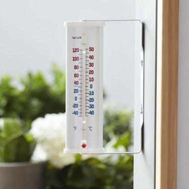 Taylor Tube Thermometer Plastic White 8.66 in.