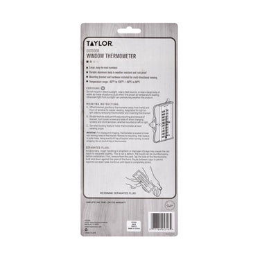 Taylor Tube Thermometer Plastic White 8.66 in.