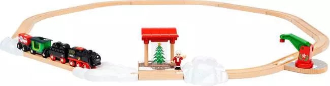 Load image into Gallery viewer, BRIO World Train Set Christmas Steaming Train Set
