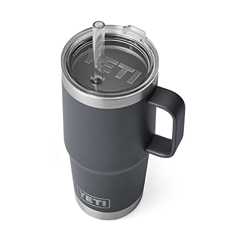 Load image into Gallery viewer, Yeti Rambler 25oz Mug with Straw Lid Charcoal
