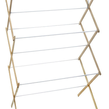 Madison Mill 52.5 in. H X 29.5 in. W X 18.25 in. D Wood Accordian Collapsible Clothes Drying Rack