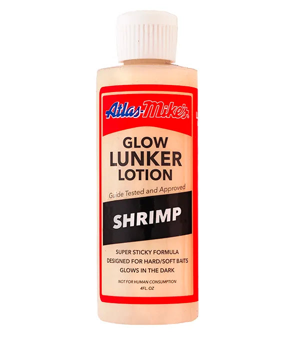 Atlas Mike’s Glow Lunker Lotion – Shrimp/Glow