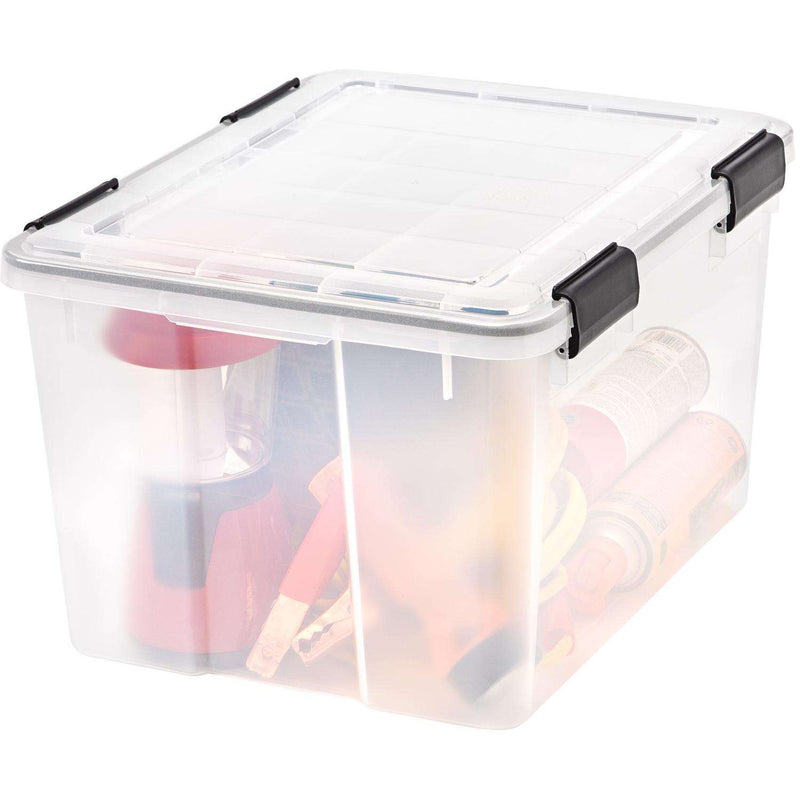 Load image into Gallery viewer, IRIS Weatherpro 46 qt Clear Storage Box 11.75 in. H X 15.75 in. W X 19.7 in. D Stackable
