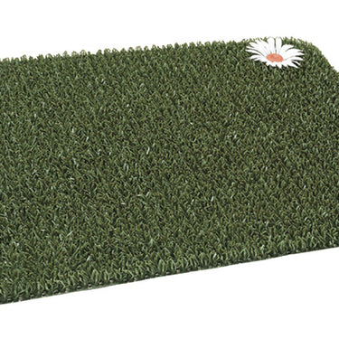 GrassWorx Clean Machine 18 in. W X 24 in. L Green Daisy Astroturf Door Mat