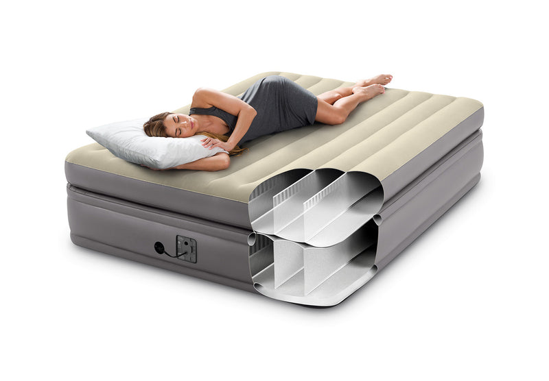 Load image into Gallery viewer, Intex Dura-Beam® Plus Prime Comfort Air Mattress - 20&quot; Queen w/ Built-In Electric Pump
