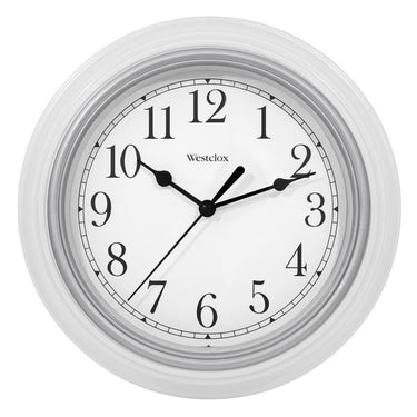 Westclox 8.5 in. L X 8.5 in. W Indoor Classic Analog Wall Clock Glass/Plastic White