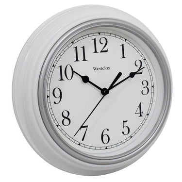 Westclox 8.5 in. L X 8.5 in. W Indoor Classic Analog Wall Clock Glass/Plastic White