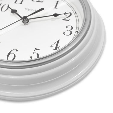Westclox 8.5 in. L X 8.5 in. W Indoor Classic Analog Wall Clock Glass/Plastic White