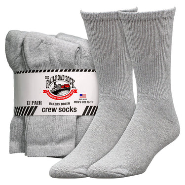13 Pair Men's Bakers Dozen Crew Socks