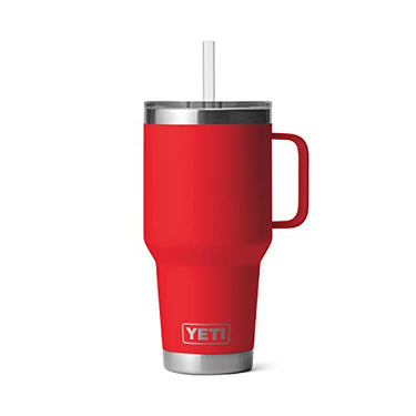 Yeti Rambler 35oz Mug with Straw Lid Rescue Red