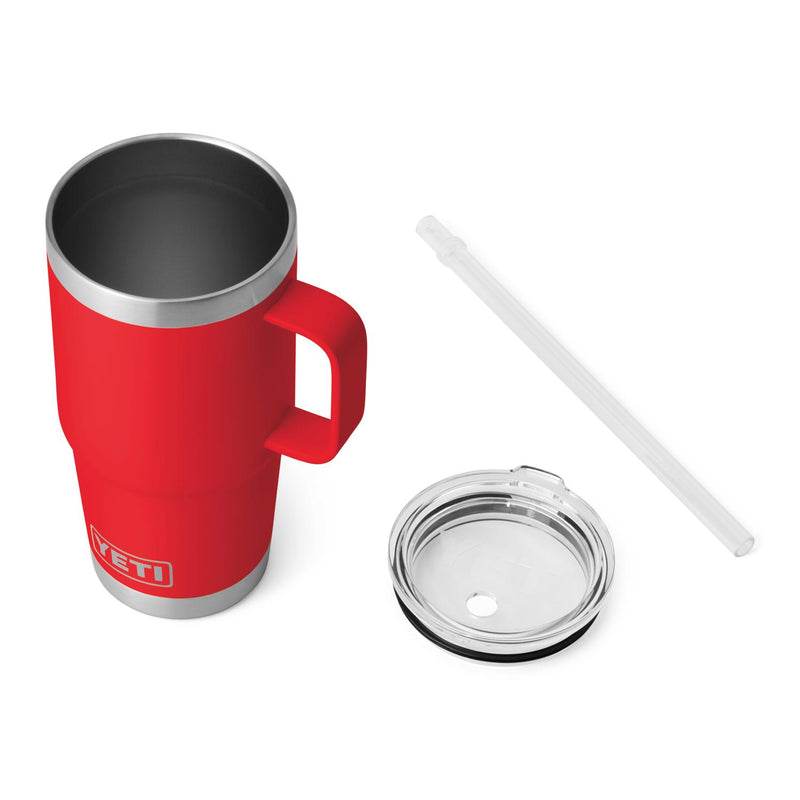 Load image into Gallery viewer, Yeti Rambler 25oz Mug with Straw Lid Rescue Red
