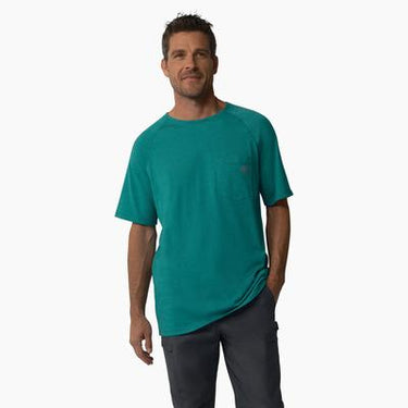 Dickies Cooling Short Sleeve Pocket T-Shirt (Dark Lake Heather) Size L