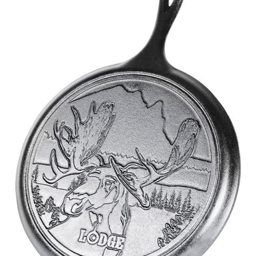 Lodge Wildlife Series-Bull Moose Cast Iron Griddle 10-1/2 in. Black