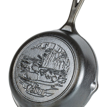 Lodge Wildlife Series-Mallard Cast Iron Skillet 8 in. Black