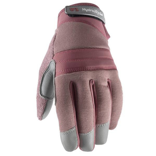 Wells Lamont Women's HydraHyde Water-Resistant Leather Palm Hybrid Work Gardening Gloves Large