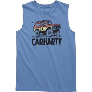 Carhartt Boy's Sleeveless Off Road T-Shirt (Azure Blue) Sizes S-XL