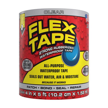 Flex Tape 4 in. W X 5 ft. L Clear Waterproof Repair Tape