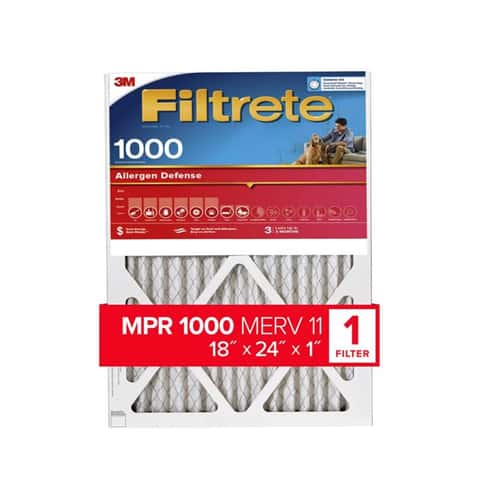 Load image into Gallery viewer, Filtrete 24 in. W X 18 in. H X 1 in. D Polyester 1000 MERV Pleated Allergen Air Filter 1 pk
