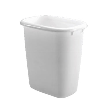 Rubbermaid Contours 3.5 gal White Plastic Vanity Wastebasket