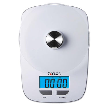 Taylor Silver/White Digital Kitchen Scale 11 lb