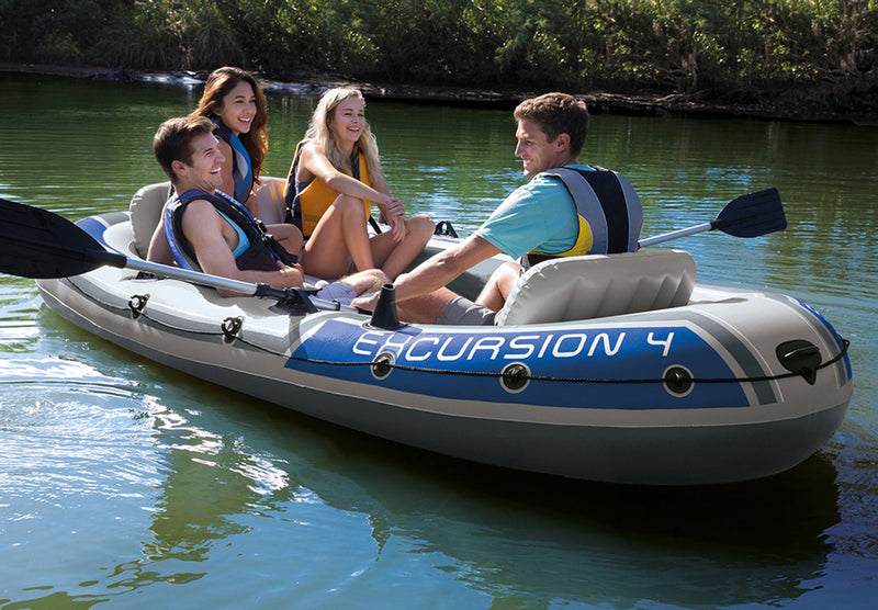 Load image into Gallery viewer, Intex Excursion™ 4 Inflatable Boat Set - 4 Person
