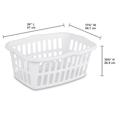 Sterilite White Plastic Laundry Basket