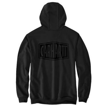 Carhartt Men's Black Fleece Long-Sleeve Solid Hoodie (Black) Size S