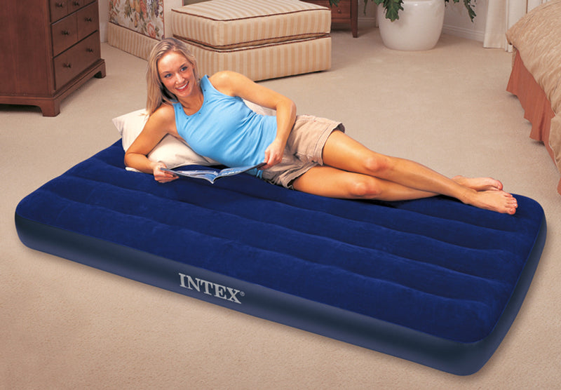 Load image into Gallery viewer, Intex Dura-Beam® Standard Classic Downy Air Mattress 8.75&quot; Twin (Pump Not Included)
