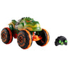 Hot Wheels Monster Trucks RC Rageasaur green dinosaur truck with orange wheels and remote control