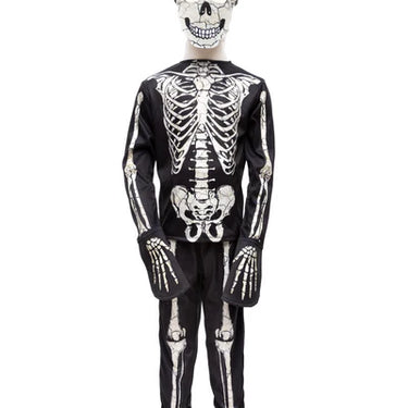 Glow in the Dark Skeleton Shirt, Pants & Mask - Size 5-6