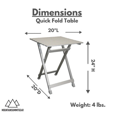 Mountain Summit Gear Quick Fold Table
