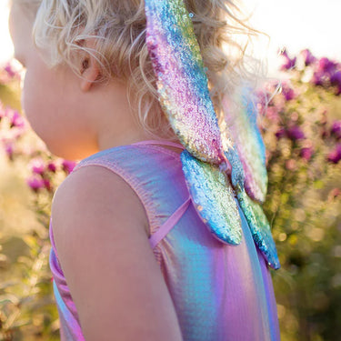 Rainbow Sequins Skirt, Wings & Wand