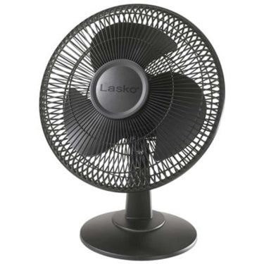 Lasko 16.5 in. H X 12 in. D 3 speed Oscillating Table Fan Black