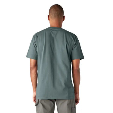 Heavyweight Short Sleeve Pocket T-Shirt (Heathered Hunter Green) Size XL