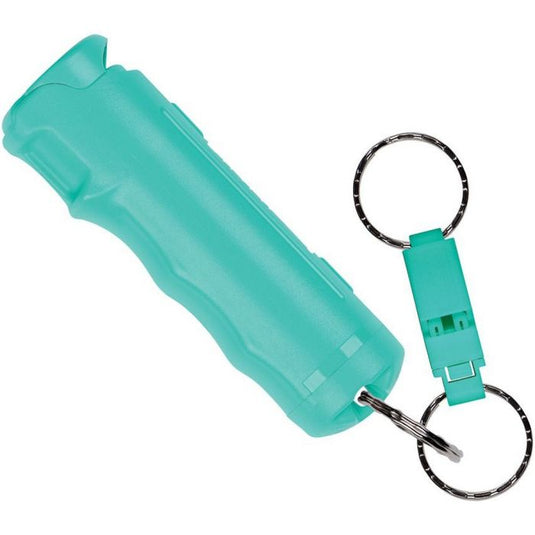 SABRE 2 in 1 Pepper Gel Key Ring w/ Whistle - Mint Green