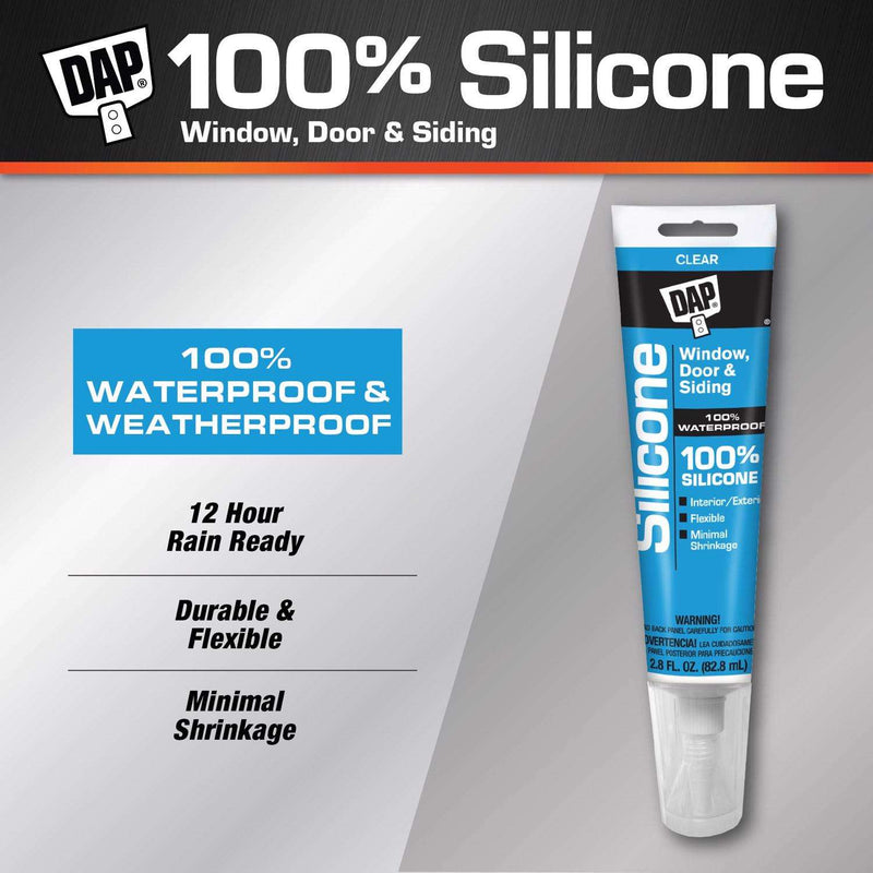 Load image into Gallery viewer, DAP Clear Silicone Door/Siding/ Window Sealant 2.8 oz
